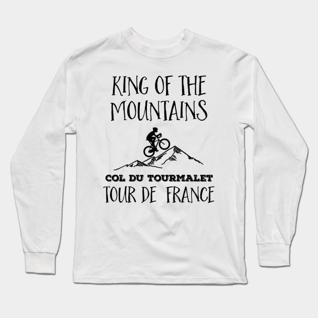 Col Du Tourmalet King of the mountains Tour de France For The Cycling Fans Long Sleeve T-Shirt by Naumovski